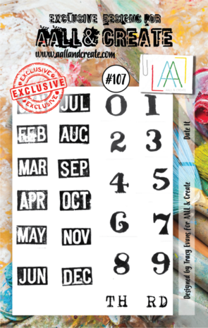 AALL and Create Clear Stamp Set A7 Date It (AALL-TP-107) AALL and Create Clear Stamp Set A7 Date It (AALL-TP-107)