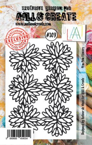 AALL and Create Clear Stamp Set A7 Pom Pom Flowers (AALL-TP-309) AALL and Create Clear Stamp Set A7 Pom Pom Flowers (AALL-TP-309)