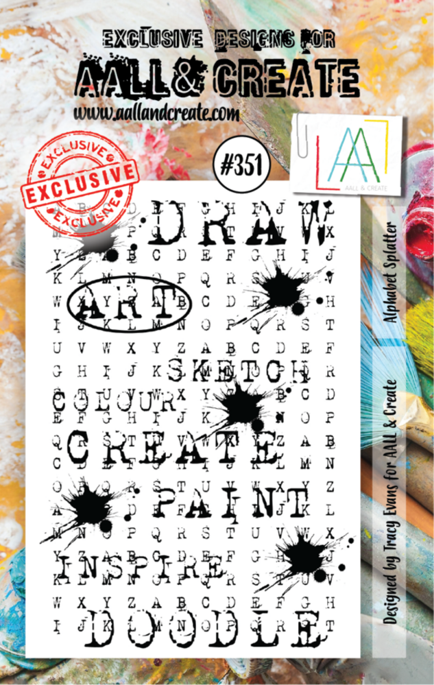 AALL and Create Clear Stamp Set A7 Alphabet Splatter (AALL-TP-351) AALL and Create Clear Stamp Set A7 Alphabet Splatter (AALL-TP-351)