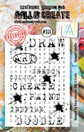 AALL and Create Clear Stamp Set A7 Alphabet Splatter (AALL-TP-351) AALL and Create Clear Stamp Set A7 Alphabet Splatter (AALL-TP-351)