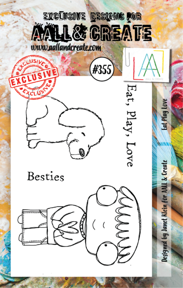 AALL and Create Clear Stamp Set A7 Eat Play Love (AALL-TP-355) AALL and Create Clear Stamp Set A7 Eat Play Love (AALL-TP-355)