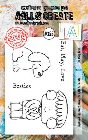 AALL and Create Clear Stamp Set A7 Eat Play Love (AALL-TP-355) AALL and Create Clear Stamp Set A7 Eat Play Love (AALL-TP-355)