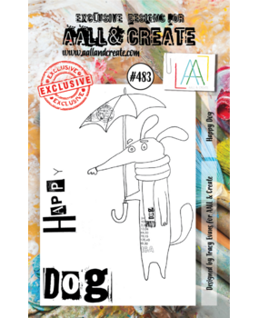 AALL and Create Clear Stamp Set A7 Happy Dog (AALL-TP-483)