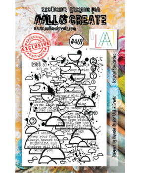 AALL and Create Clear Stamp Set A7 Scripted Semicircles (AALL-TP-469)*