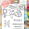 AALL and Create Clear Stamp Set A7 Pisces (AALL-TP-589) AALL and Create Clear Stamp Set A7 Pisces (AALL-TP-589)