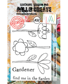 AALL and Create Clear Stamp Set A7 Trois Fleurs (AALL-TP-517)