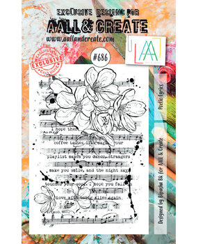 AALL and Create Clear Stamp Set A7 Poetic Lyrics (AALL-TP-686)*