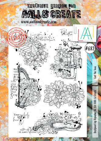 AALL and Create Clear Stamp Set A4 Call The Tune (AALL-TP-682) AALL and Create Clear Stamp Set A4 Call The Tune (AALL-TP-682)