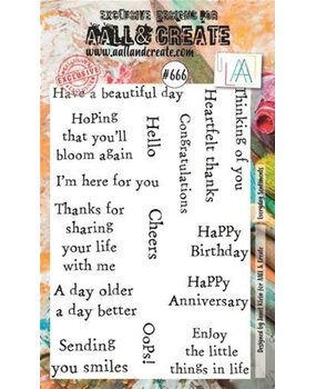 AALL and Create Clear Stamp Set A6 Everyday Sentiments (AALL-TP-666) AALL and Create Clear Stamp Set A6 Everyday Sentiments (AALL-TP-666)