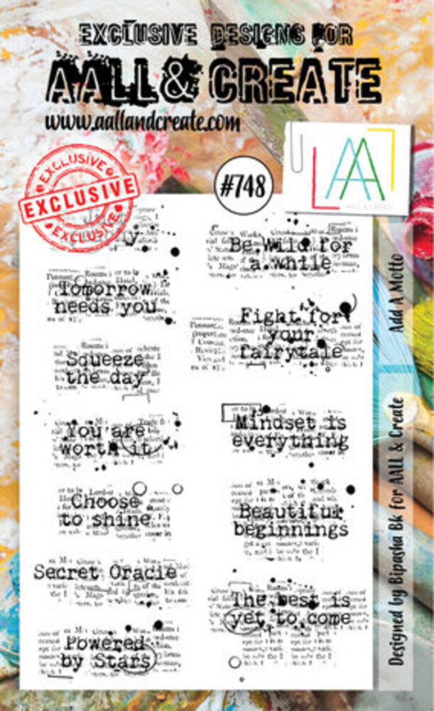 AALL and Create Clear Stamp Set A6 Add A Motto (AALL-TP-748) AALL and Create Clear Stamp Set A6 Add A Motto (AALL-TP-748)