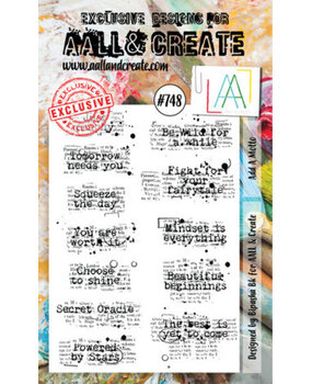 AALL and Create Clear Stamp Set A6 Add A Motto (AALL-TP-748)