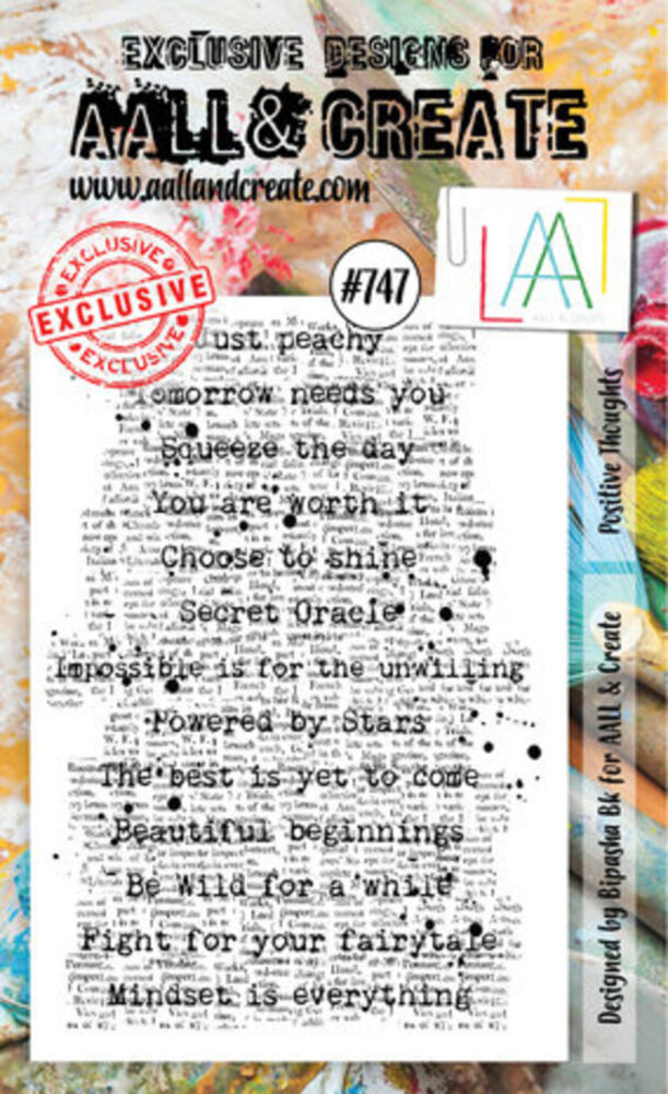 AALL and Create Clear Stamp Set A6 Positive Thoughts (AALL-TP-747) AALL and Create Clear Stamp Set A6 Positive Thoughts (AALL-TP-747)