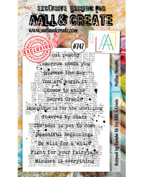AALL and Create Clear Stamp Set A6 Positive Thoughts (AALL-TP-747)* AALL and Create Clear Stamp Set A6 Positive Thoughts (AALL-TP-747)*