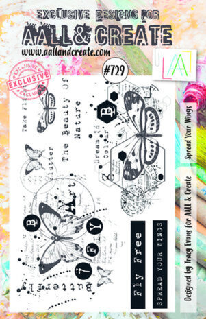 AALL and Create Clear Stamp Set A5 Spread Your Wings (AALL-TP-729)