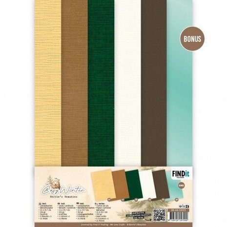 Berrie's Beauties Cosy Winter A4 Linen Cardstock Pack (BB-A4-10023) Berrie's Beauties Cosy Winter A4 Linen Cardstock Pack (BB-A4-10023)