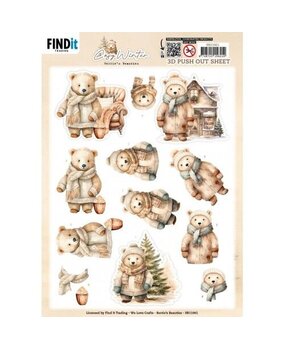 Berrie's Beauties Cosy Winter 3D Push Out Cosy Bear (SB11061) Berrie's Beauties Cosy Winter 3D Push Out Cosy Bear (SB11061)