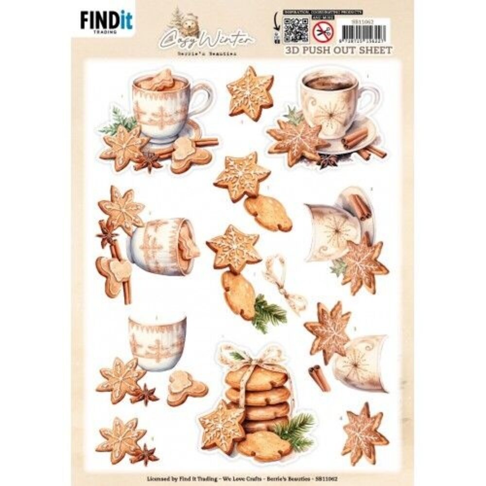 Berrie's Beauties Cosy Winter 3D Push Out Cosy Cookies (SB11062) Berrie's Beauties Cosy Winter 3D Push Out Cosy Cookies (SB11062)