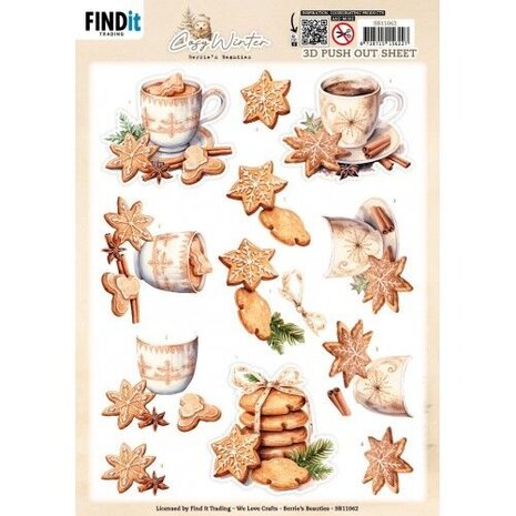 Berrie's Beauties Cosy Winter 3D Push Out Cosy Cookies (SB11062) Berrie's Beauties Cosy Winter 3D Push Out Cosy Cookies (SB11062)