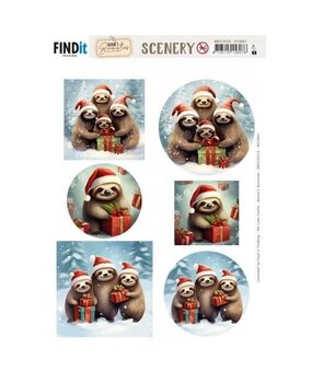 Berrie's Beauties Christmas Sloth Scenery Push Out (BBSC10124) Berrie's Beauties Christmas Sloth Scenery Push Out (BBSC10124)