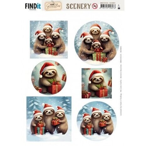 Berrie's Beauties Christmas Sloth Scenery Push Out (BBSC10124) Berrie's Beauties Christmas Sloth Scenery Push Out (BBSC10124)