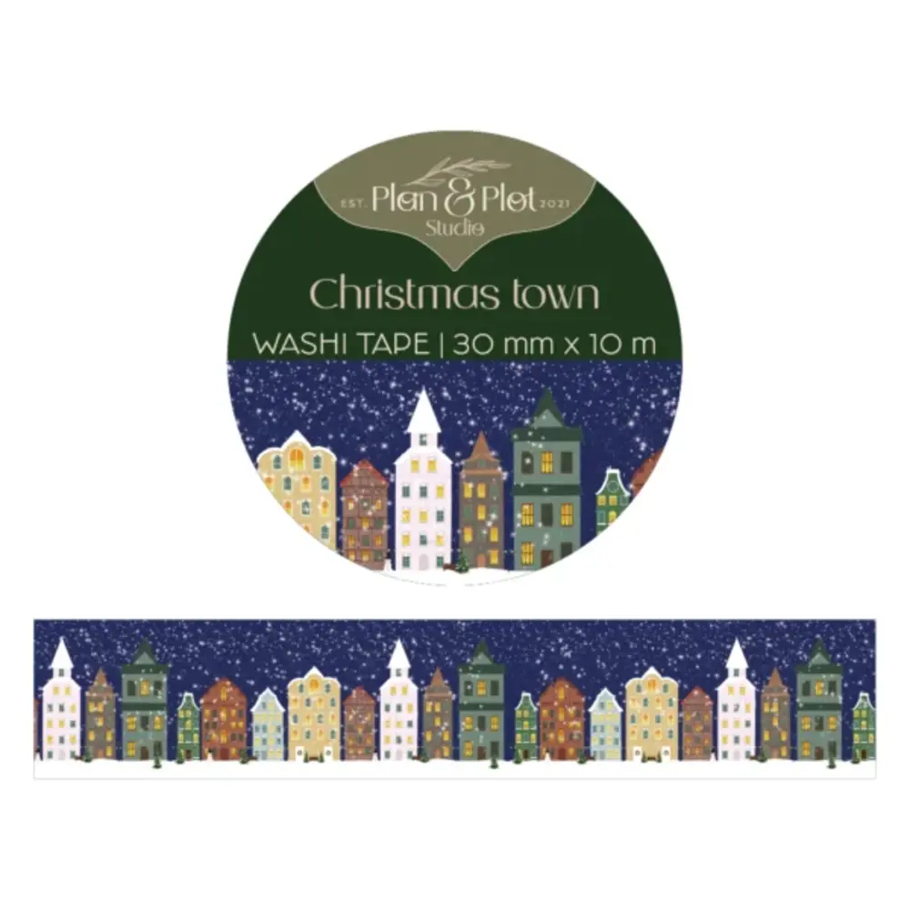 Plan & Plot Studio Christmas Town Washi Tape 30mm (WT113) Plan & Plot Studio Christmas Town Washi Tape 30mm (WT113)