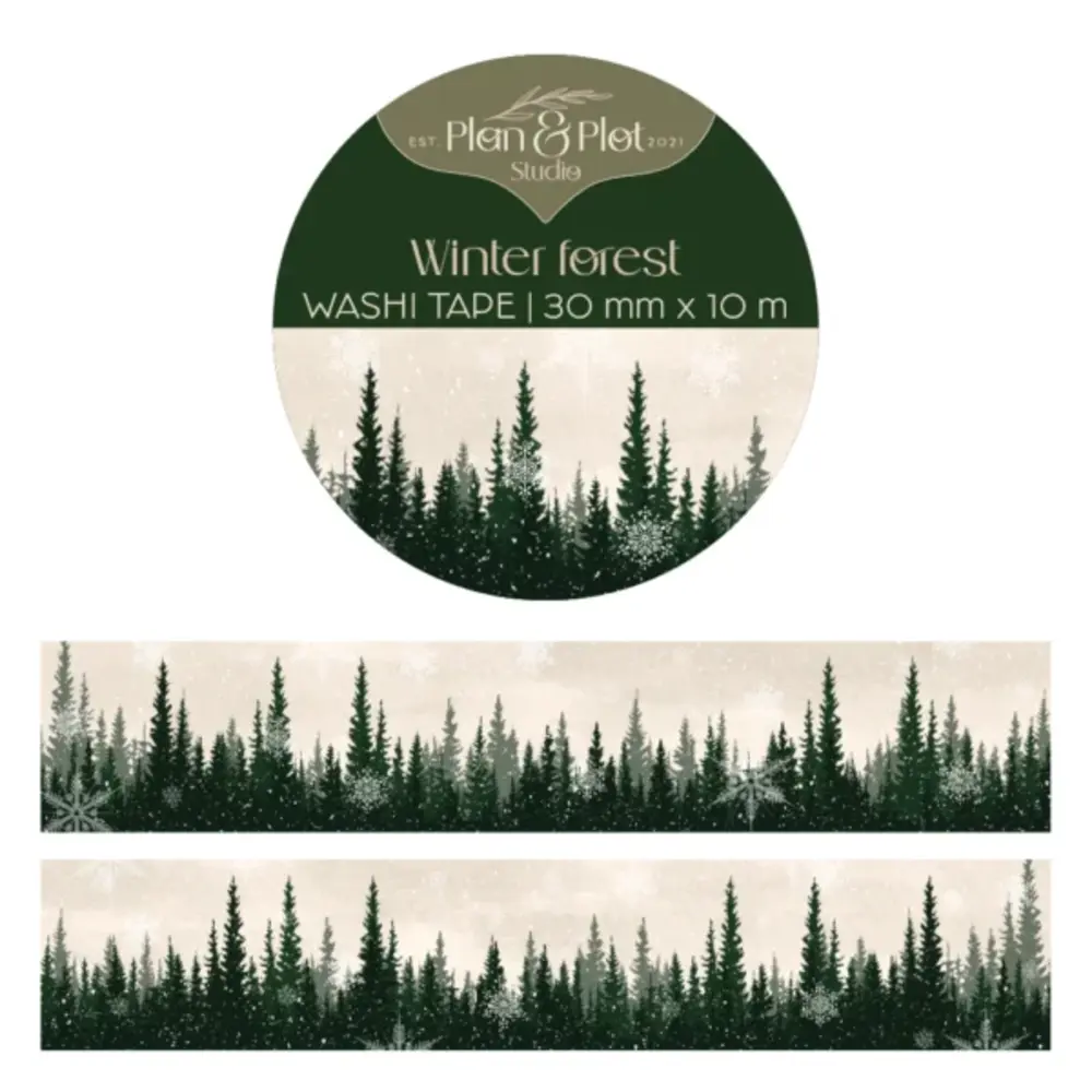 Plan & Plot Studio Winter Forest Washi Tape 30mm (WT114) Plan & Plot Studio Winter Forest Washi Tape 30mm (WT114)