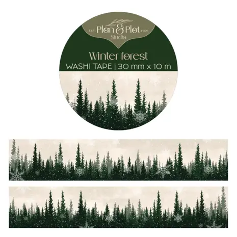 Plan & Plot Studio Winter Forest Washi Tape 30mm (WT114) Plan & Plot Studio Winter Forest Washi Tape 30mm (WT114)