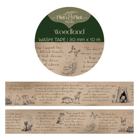 Plan & Plot Studio Woodland Washi Tape 30mm (WT152) Plan & Plot Studio Woodland Washi Tape 30mm (WT152)