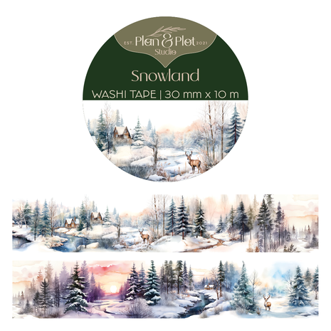 Plan & Plot Studio Snowland Washi Tape 30mm (WT153) Plan & Plot Studio Snowland Washi Tape 30mm (WT153)