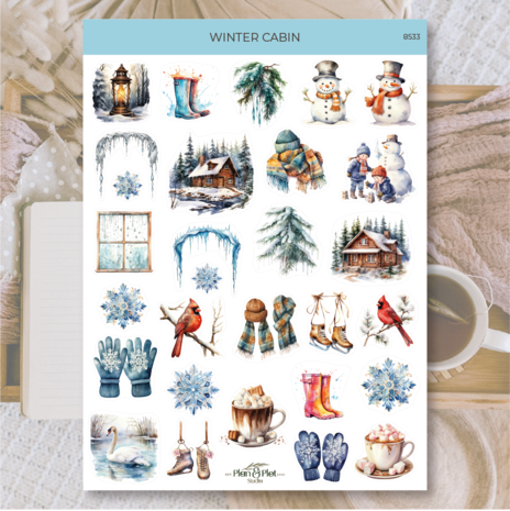 Plan & Plot Studio Winter Cabin Stickers (8533) Plan & Plot Studio Winter Cabin Stickers (8533)