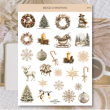 Plan & Plot Studio Beige Christmas Stickers (8770)