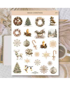 Plan & Plot Studio Beige Christmas Stickers (8770) Plan & Plot Studio Beige Christmas Stickers (8770)
