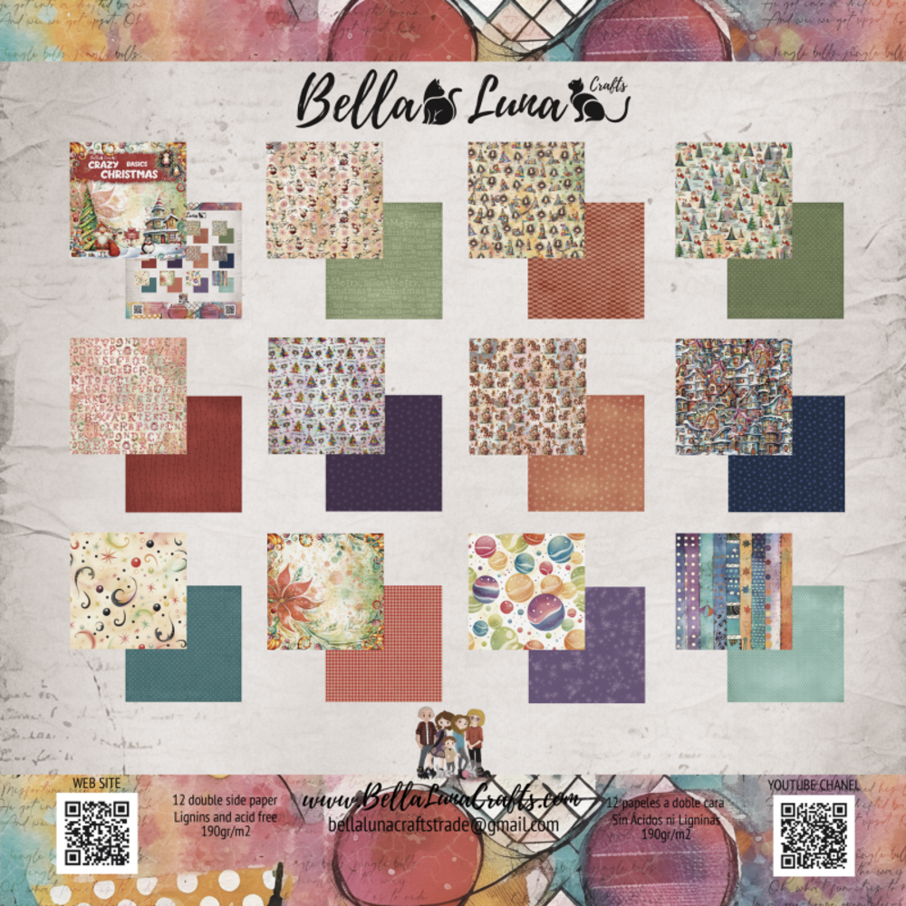 Bella Luna Crafts Crazy Christmas Basics 12x12 Inch Collection Pack (BLC-0068) Bella Luna Crafts Crazy Christmas Basics 12x12 Inch Collection Pack (BLC-0068)