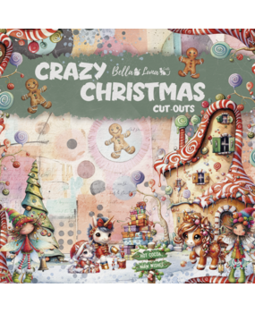 Bella Luna Crafts Crazy Christmas Cut Outs 8x8 Inch Collection Pack (BLC-0068/R)