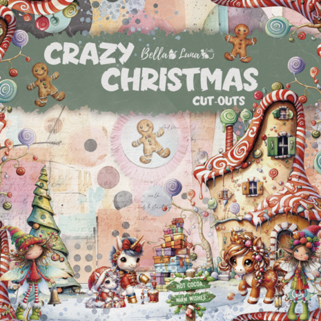 Bella Luna Crafts Crazy Christmas Cut Outs 8x8 Inch Collection Pack (BLC-0068/R) Bella Luna Crafts Crazy Christmas Cut Outs 8x8 Inch Collection Pack (BLC-0068/R)
