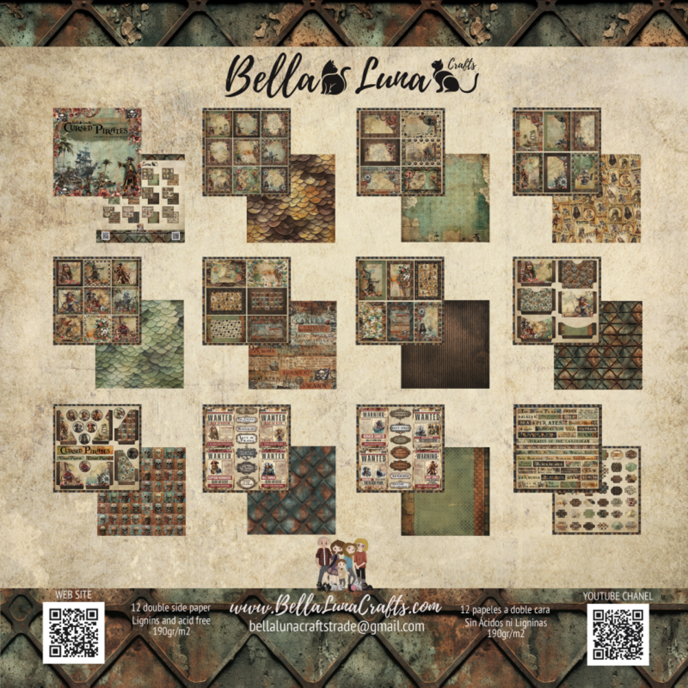 Bella Luna Crafts Cursed Pirates Frames and Complements 12x12 Inch Collection Pack (BLC-0066/M) Bella Luna Crafts Cursed Pirates Frames and Complements 12x12 Inch Collection Pack (BLC-0066/M)