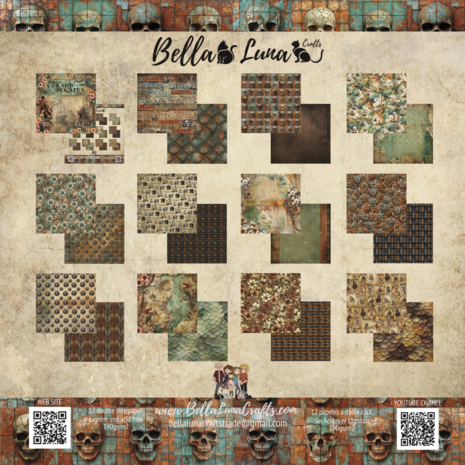 Bella Luna Crafts Cursed Pirates Basics 8x8 Inch Collection Pack (BLC-0066/S) Bella Luna Crafts Cursed Pirates Basics 8x8 Inch Collection Pack (BLC-0066/S)