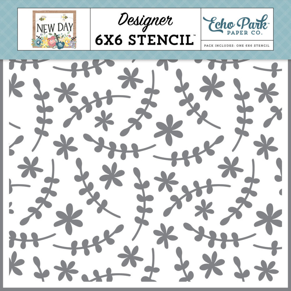 Echo Park New Day Springtime Florals Stencil (ND267034)