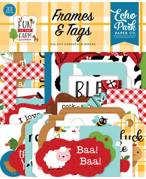 Echo Park Fun On The Farm Ephemera Frames & Tags (FF280025)* Echo Park Fun On The Farm Ephemera Frames & Tags (FF280025)*