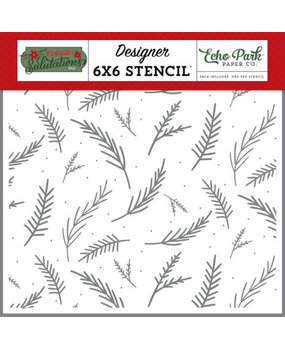 Echo Park Christmas Salutations No. 2 Balsam Branches Stencil (CSA289034) Echo Park Christmas Salutations No. 2 Balsam Branches Stencil (CSA289034)