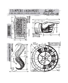 Stampers Anonymous Cling Stamps Ringmaster Blueprint (CMS151)