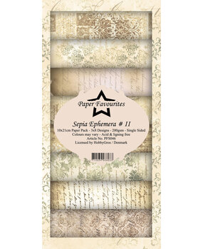 Paper Favourites Sepia Ephemera #II Slimline Paper Pack (PFS046)