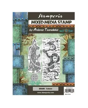 Stamperia Sir Vagabond in Japan Mixed Media Stamp Dragon (WTKAT23) Stamperia Sir Vagabond in Japan Mixed Media Stamp Dragon (WTKAT23)