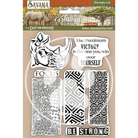 Stamperia Savana Grafiti Natural Rubber Stamp (WTKCC210) Stamperia Savana Grafiti Natural Rubber Stamp (WTKCC210)