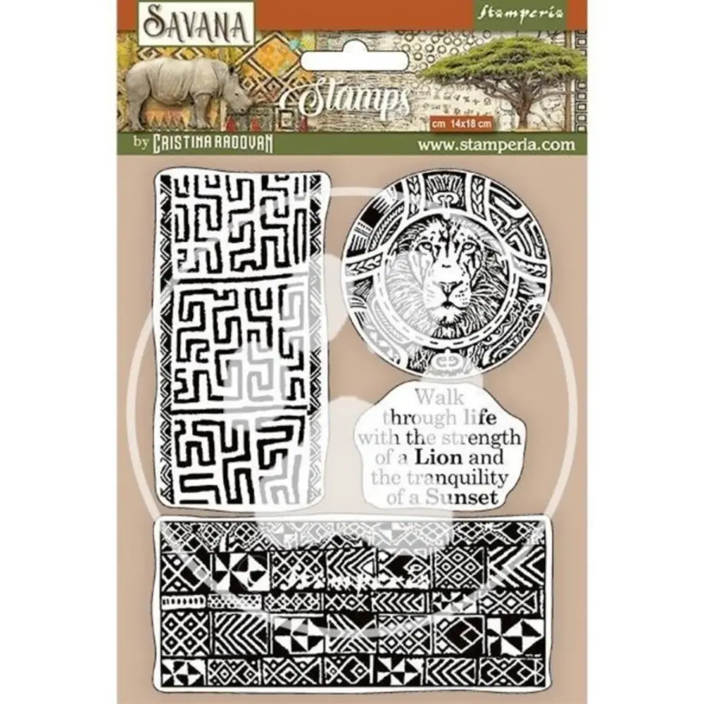 Stamperia Savana Etnical Borders Natural Rubber Stamp (WTKCC209) Stamperia Savana Etnical Borders Natural Rubber Stamp (WTKCC209)