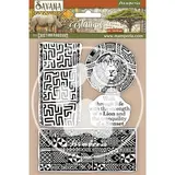 Stamperia Savana Etnical Borders Natural Rubber Stamp (WTKCC209)*
