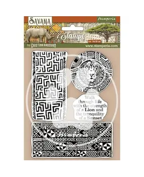 Stamperia Savana Etnical Borders Natural Rubber Stamp (WTKCC209)* Stamperia Savana Etnical Borders Natural Rubber Stamp (WTKCC209)*