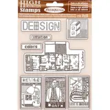 Stamperia Bauhaus Design Natural Rubber Stamp (WTKCC214)*