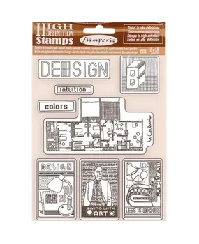 Stamperia Bauhaus Design Natural Rubber Stamp (WTKCC214)* Stamperia Bauhaus Design Natural Rubber Stamp (WTKCC214)*