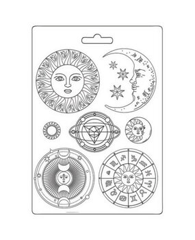 Stamperia Cosmos Infinity Soft Mould A5 Sun and Moon (K3PTA5631)